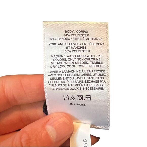 NWT! Express black short sleeve sheer detail shirt - Picture 5 of 9